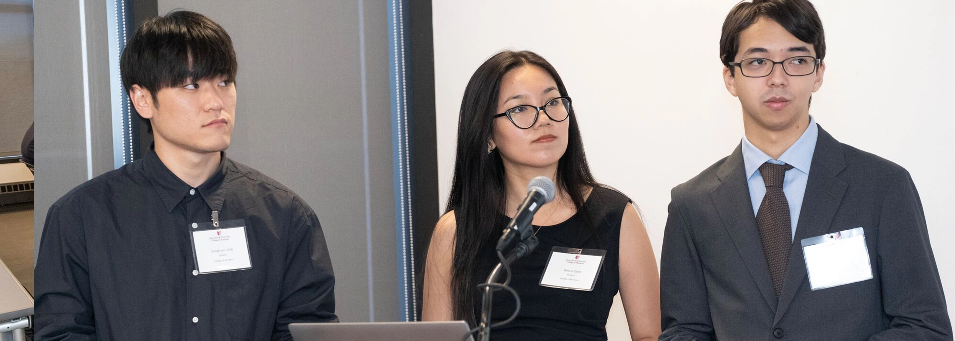SUNY Stony Brook University College of Business Students at Convocation in their caps and gowns